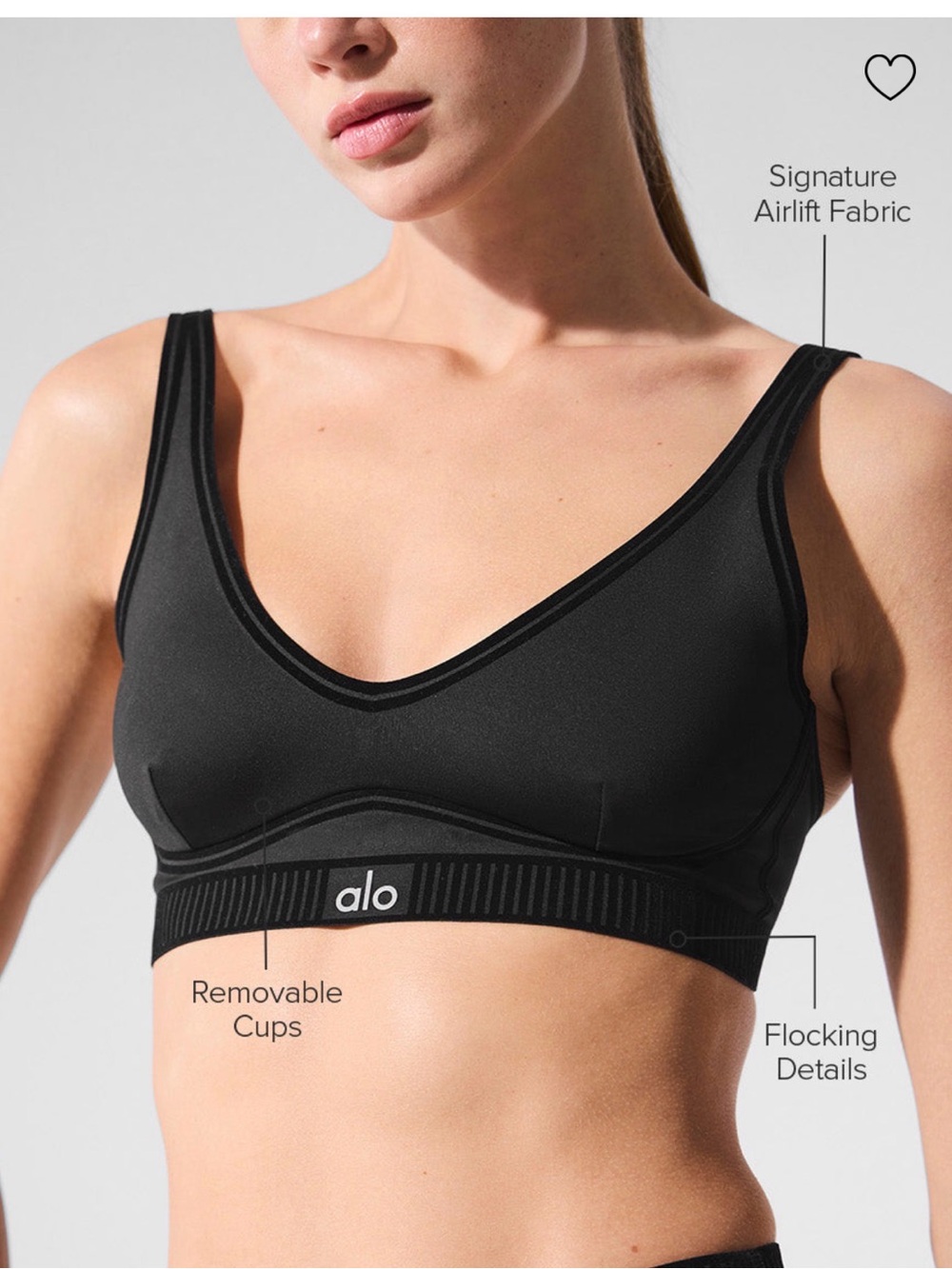 ALO Yoga Black Airlift Bralette